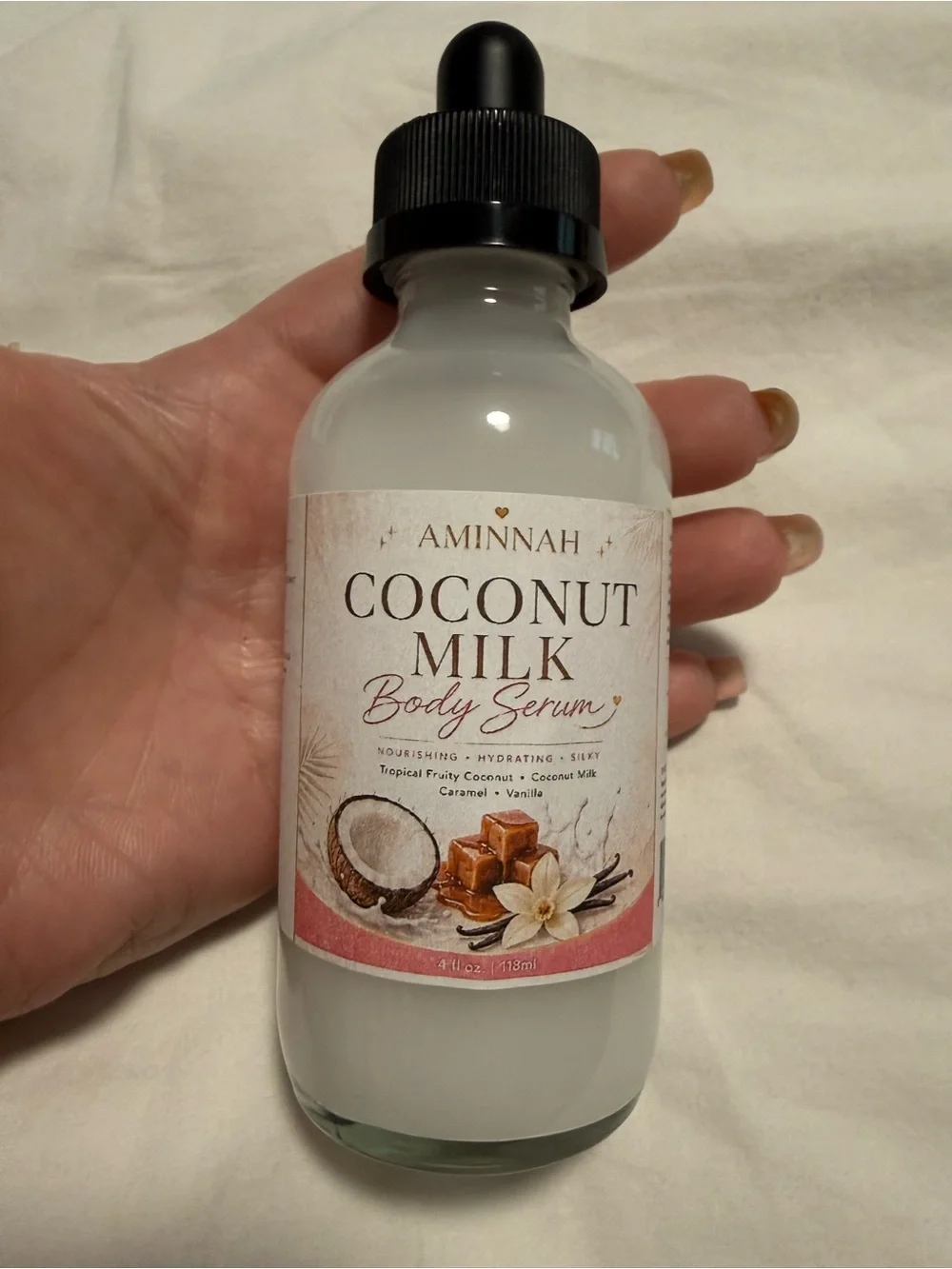 Aminnah Coconut Milk Body Serum! Smells amazing 🤩